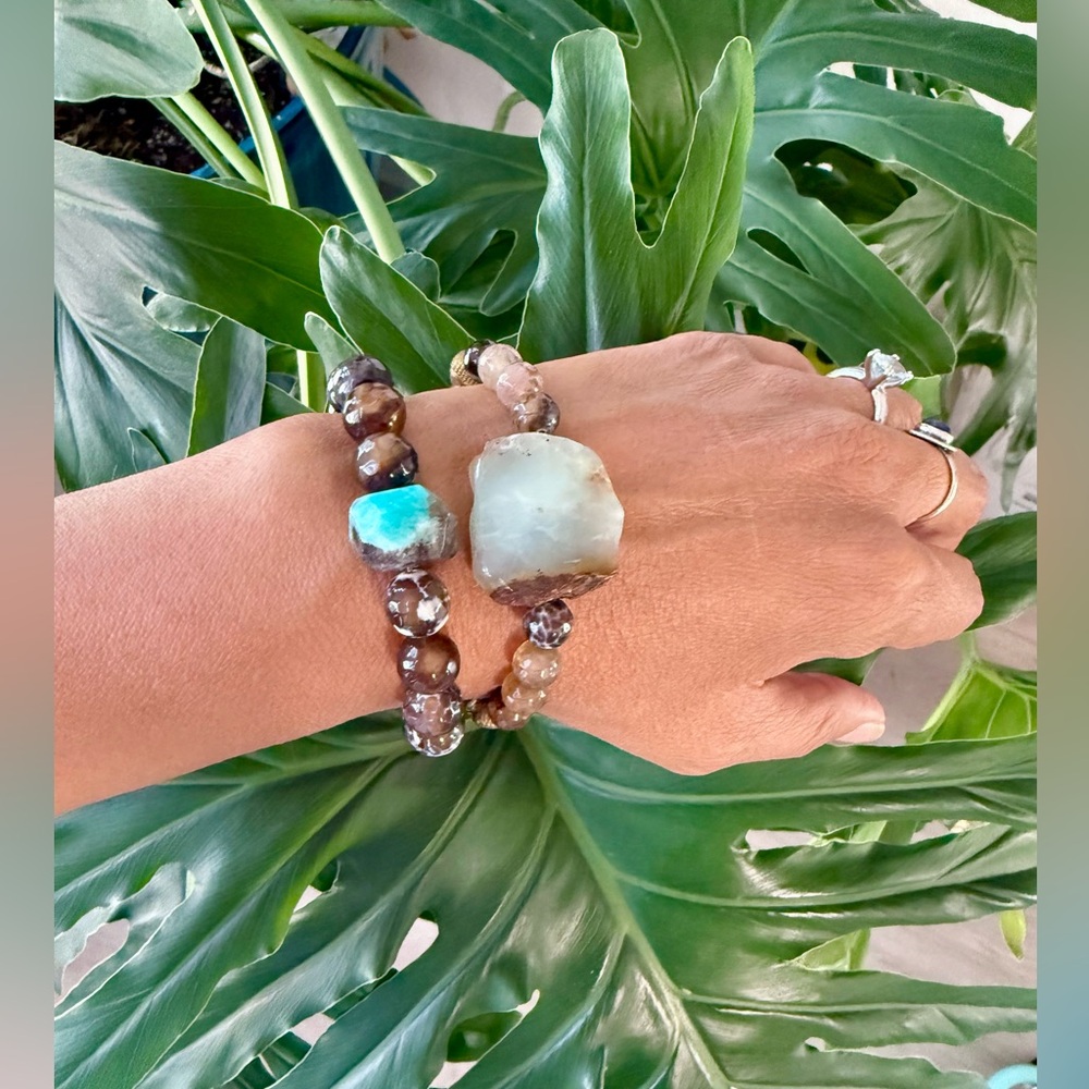 Amazonite & Agate Bracelet (one) - Picture 2 of 6